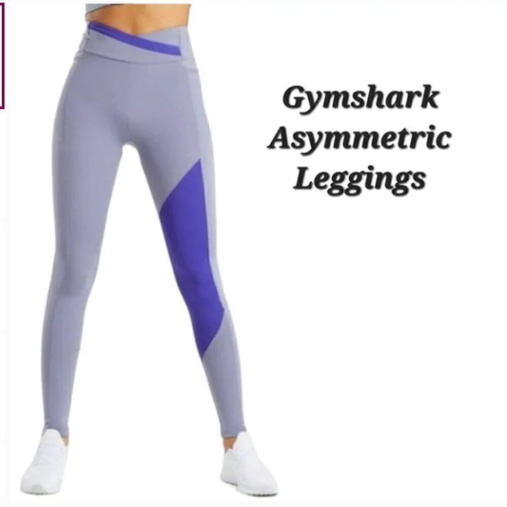 Gymshark Asymmetric Leggings Steal Blue Indigo | Gymshark Leggings